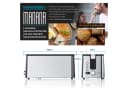 Arendo Frühstücks-Set Wasserkocher 1,5L & 4-Scheiben Toaster Silber Bild 5