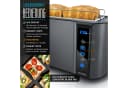 Arendo Frühstücks-Set Edelstahl Wasserkocher 1,5l & 4-Scheiben Toaster Cool Grey Bild 5