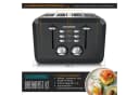 Arendo Frühstücks-Set Edelstahl Wasserkocher & 4-Scheiben Toaster Schwarz Retro Bild 5