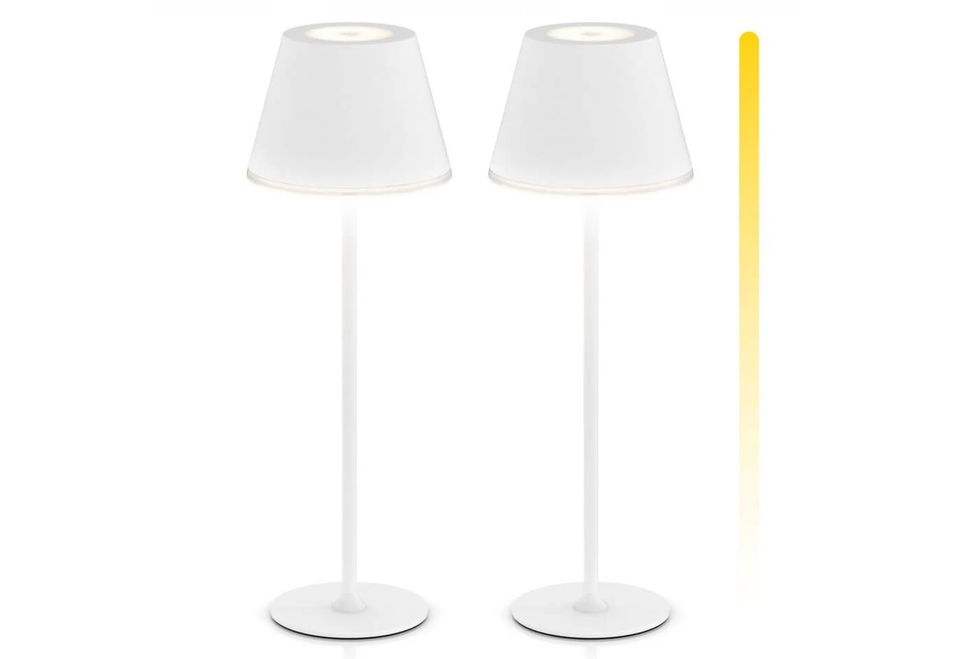 Brandson LED Tischleuchte mit Akku, Kabellos, Touch, Helligkeit stufenlos dimmbar, Metall, Dimmfunktion, Ein-/Ausschalter, Farbwechsel, mehrere Helligkeitsstufen, LED fest integriert, Kaltweiß, Neutralweiß, Warmweiß, Tischlampe, Nachttischlampe, Leselampe, Schreibtischlampe, großer Akku - Bild 2