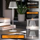 Brandson LED Tischleuchte mit Akku, Kabellos, Touch, Helligkeit stufenlos dimmbar, Metall, Dimmfunktion, Ein-/Ausschalter, Farbwechsel, mehrere Helligkeitsstufen, LED fest integriert, Kaltweiß, Neutralweiß, Warmweiß, Tischlampe, Nachttischlampe, Leselampe, Schreibtischlampe, großer Akku Bild 4