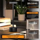 Brandson LED Tischleuchte Tischlampe, stufenlos dimmbar, 3 Lichtfarben, Akku 3600 mAh, Touch, USB-C, modern, platzsparend Bild 4