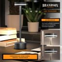 Brandson LED Tischleuchte Grau Dimmbar 3 Lichtfarben Akku Bild 4
