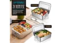 Arendo Lunchbox Edelstahl 1200 ml mit Trennstegen Bild 3