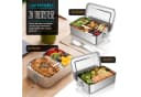 Arendo Lunchbox Edelstahl 1400 ml mit Trennstegen Bild 3