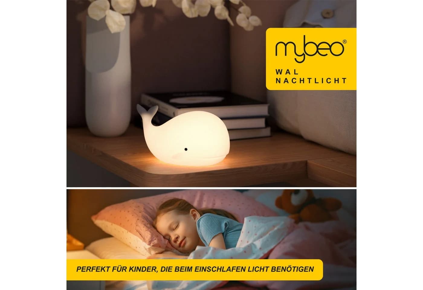 MyBeo LED Nachtlicht Wal mit RGB Farbwechsel und Timer - Bild 4
