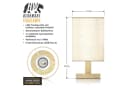 MyBeo LED Nachttischlampe Stoffschirm 3 Lichtmodi Bild 1