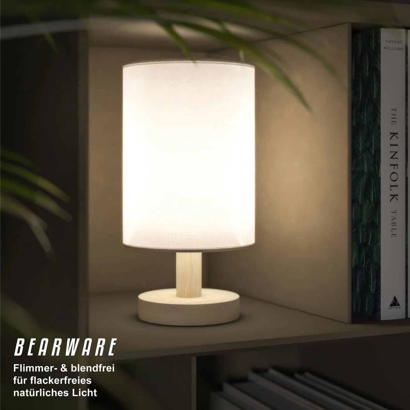 MyBeo LED Nachttischlampe Stoffschirm 3 Lichtmodi - Bild 5