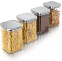 Arendo Vorratsbehälter-Set 4x 1,2 L Glas mit Edelstahldeckel Bild 2
