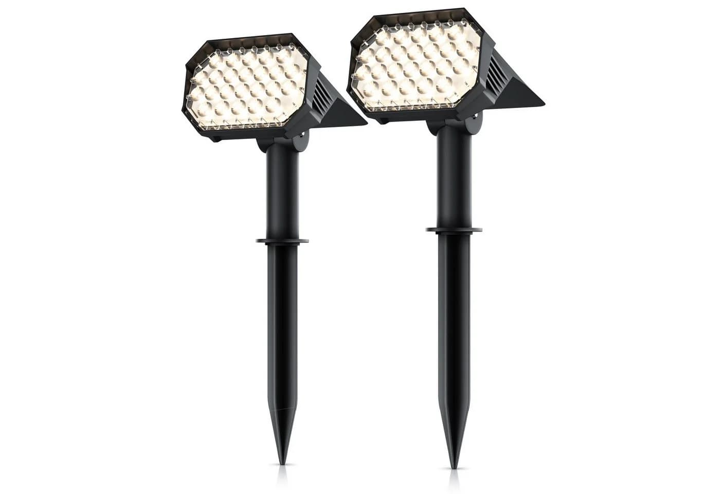 Brandson LED Gartenstrahler Solar Erdspießleuchte 2er Set Schwarz - Bild 2