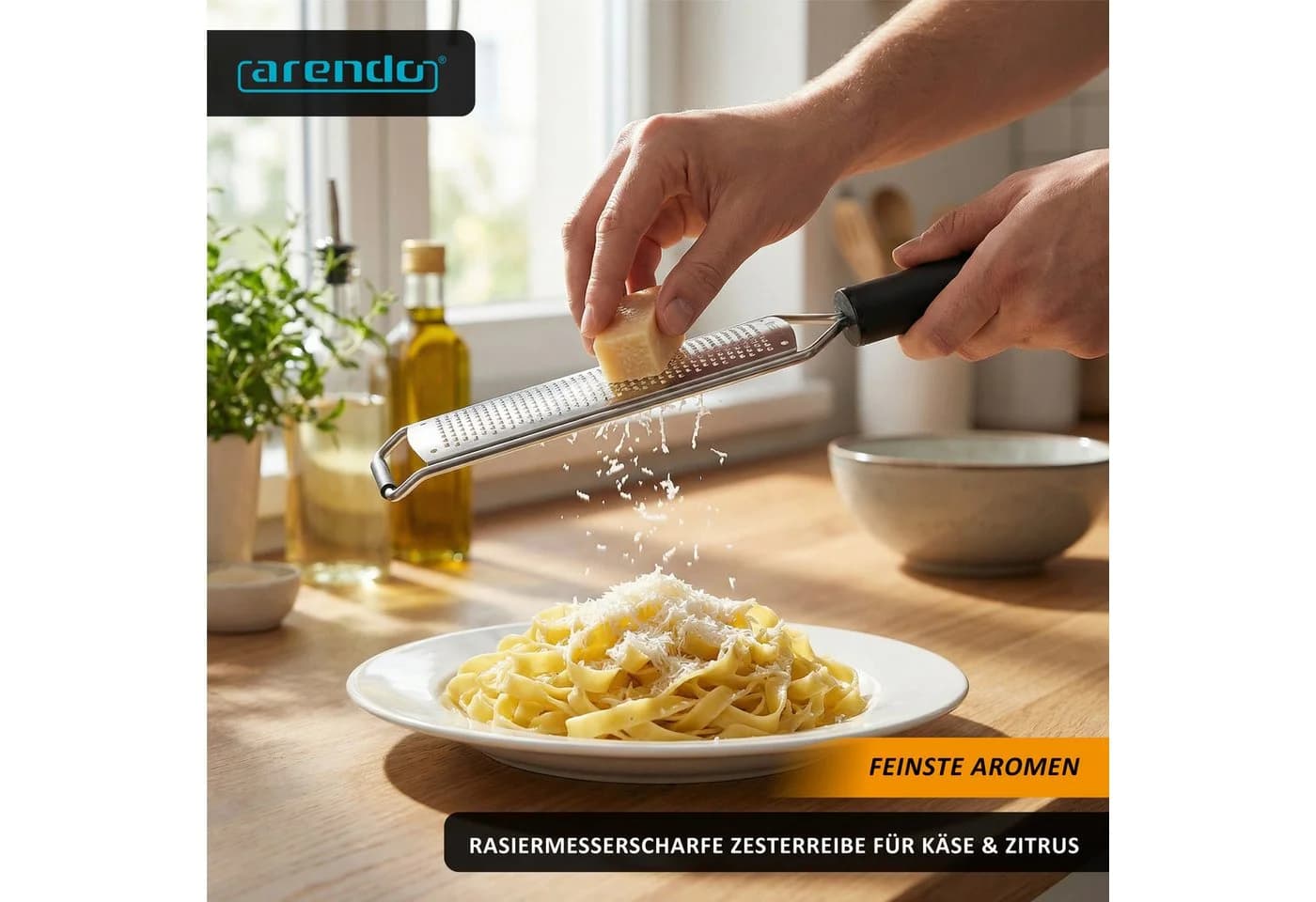 Arendo Multireibe Küchenreibe Edelstahl Schwarz/Silber - Bild 4