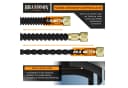 Brandson Flexschlauch 22,5 m Set mit Brause & Verteiler Schwarz/Orange Bild 3