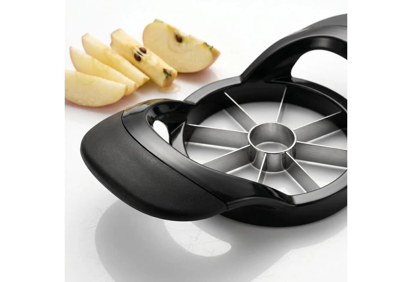 Arendo Obstschneider Apfelteiler mit Edelstahlklingen und Soft-Touch-Griffen - Bild 5