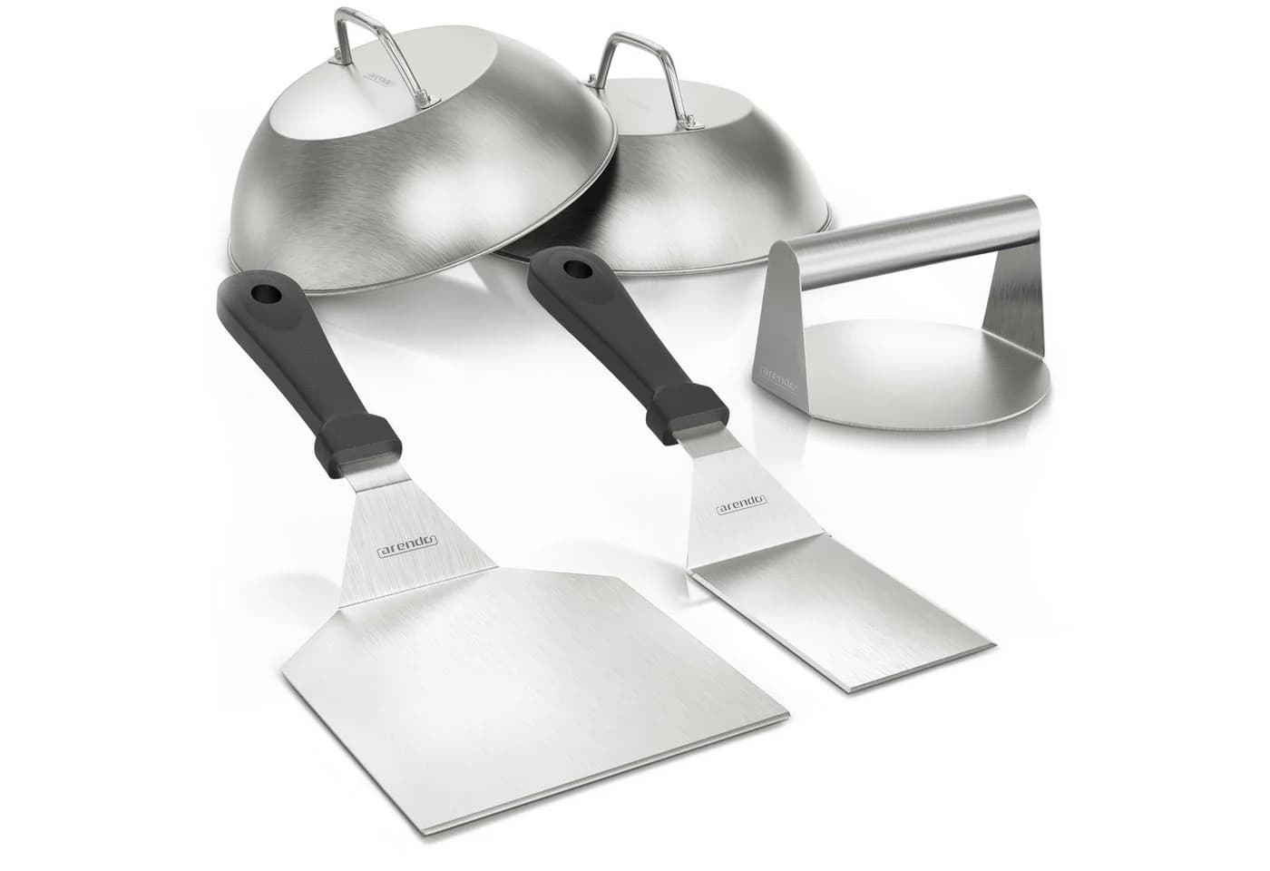 Arendo Smash Burger Set XXL 5-tlg. Edelstahl Burgerpresse - Bild 2