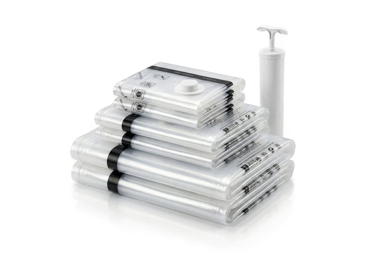 MyBeo Vakuumierbeutel 6x Set 3 Größen Kompressionsbeutel mit Handpumpe - Bild 2
