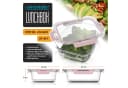 Arendo Frischhaltedose 5er Set Glas Rosa/Weiß Bild 1