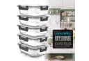 Arendo Frischhaltedose 5er Set Glas Lunchboxen transparent Bild 3