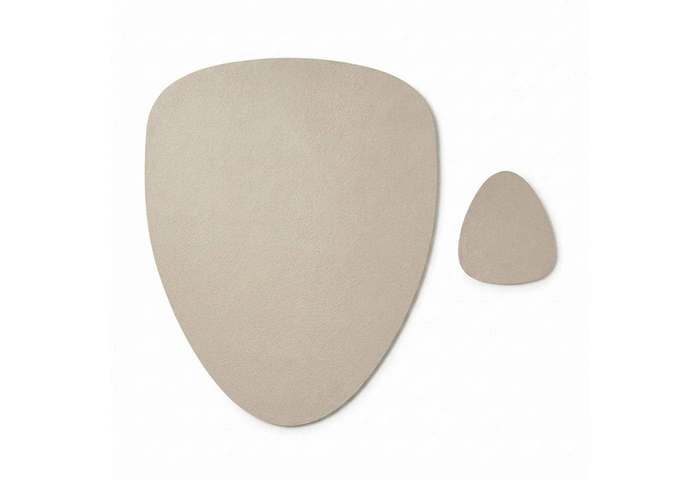 Arendo Platzset 6er Set Premium Grau Beige Kunstleder