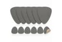 Arendo Platzset 6er Set Premium Grau Beige Kunstleder Bild 2