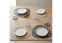 Arendo Platzset 6er Set Premium Grau Beige Kunstleder Bild 3