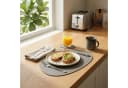 Arendo Platzset 6er Set Premium Grau Beige Kunstleder Bild 5