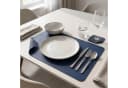 Arendo Platzset 6er Set Premium Kunstleder Dunkelblau Bild 4