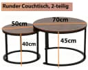 BIGTREE Couchtisch 2er Set Braun Marmoroptik Bild 1
