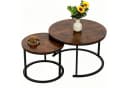BIGTREE Couchtisch 2er Set Braun Marmoroptik Bild 2