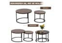 BIGTREE Couchtisch 2er Set Braun Marmoroptik Bild 4