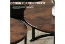 BIGTREE Couchtisch 2er Set Braun Marmoroptik Bild 5