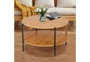 KAHOO Couchtisch Beistelltisch Holz 2 Ebenen Rund Bild 2