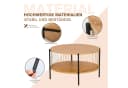 KAHOO Couchtisch Beistelltisch Holz 2 Ebenen Rund Bild 4