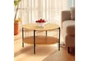 KAHOO Couchtisch Beistelltisch Holz 2 Ebenen Rund Bild 5