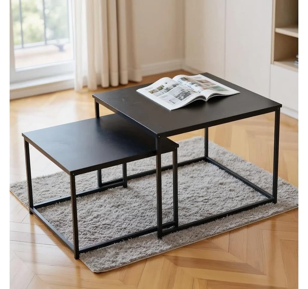 KAHOO Couchtisch Modern Quadratisch Satztisch - Bild 2