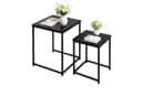 KAHOO Couchtisch 2er-Set Schwarz Quadratisch Industrial Design Bild 2