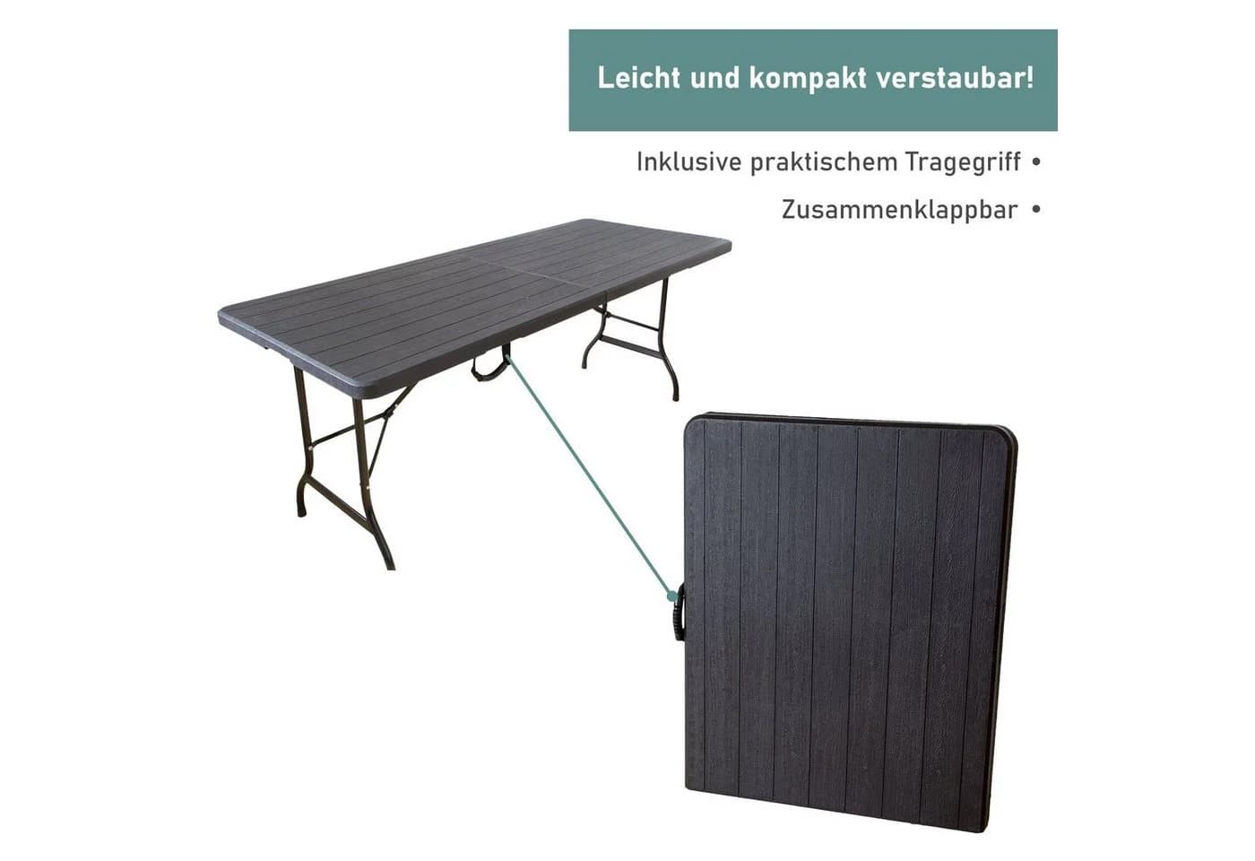Lemodo Klapptisch Koffertisch Schwarz Multifunktional - Bild 3