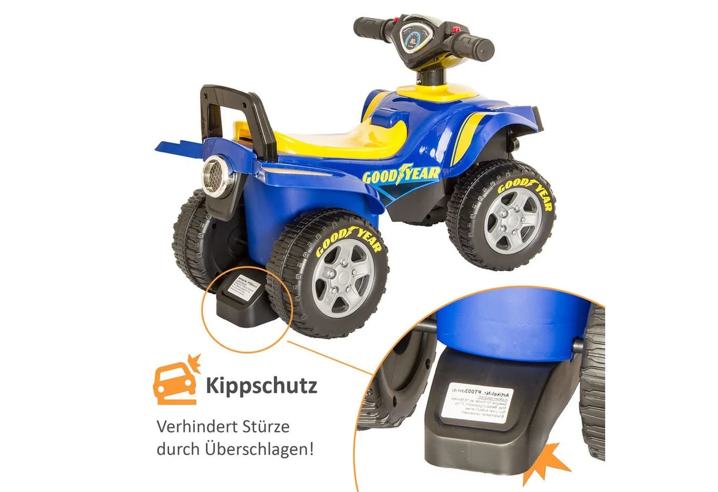 Lemodo Rutscherauto Quad-Optik blau mit Licht und Sound - Bild 3