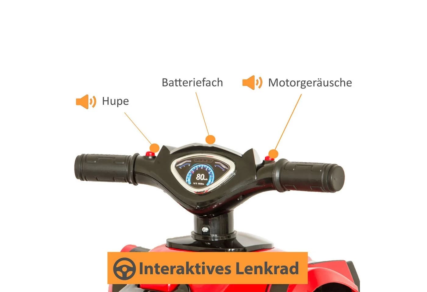 Lemodo Rutscherauto Quad-Optik Good Year Rutschfahrzeug für Kinder ab 18 Monate mit Licht und Sound - Bild 3