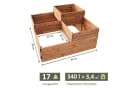 NATIV Pflanzentreppe Pflanzkasten 4 Fächer Braun Holz Bild 3