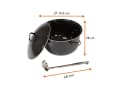 Lemodo Grilltopf Gulaschkessel 14L Emaille Schwarz mit Schöpflöffel Bild 1