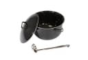 Lemodo Grilltopf Gulaschkessel 14L Emaille Schwarz mit Schöpflöffel Bild 2