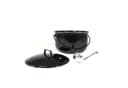 Lemodo Grilltopf Gulaschkessel 14L Emaille Schwarz mit Schöpflöffel Bild 4
