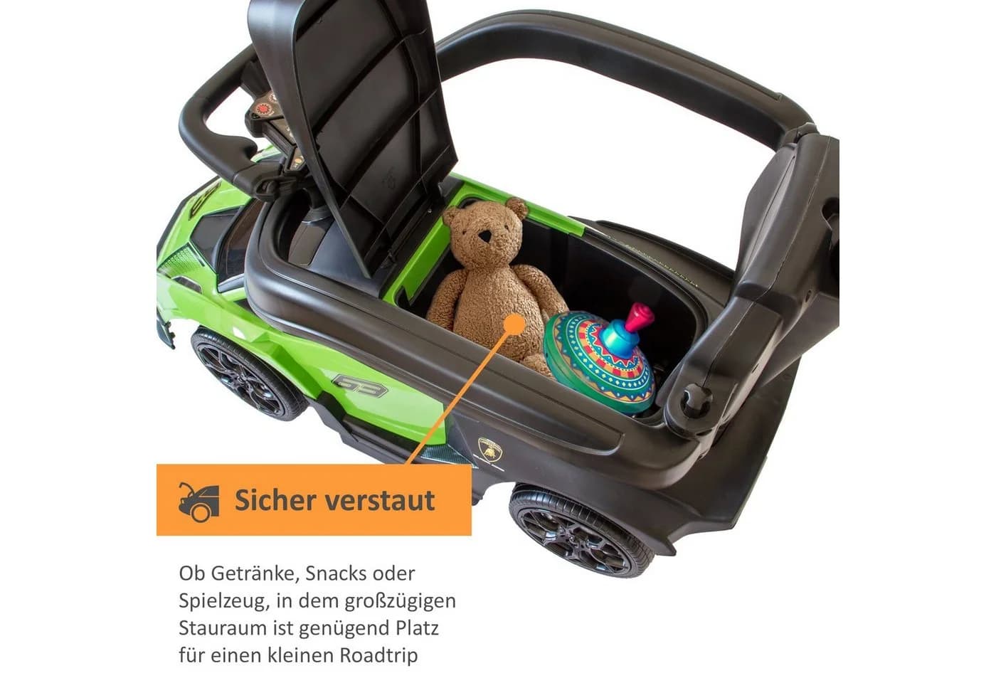 Lemodo Rutscherauto Lamborghini mit Schiebestange für Kinder - Bild 4