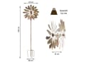 Lemodo Windspiel Windrad Leaves Metall Antikes Kupfer Gold Bild 3