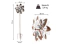 Lemodo Windrad Dandelion Metall Antikblau Antikbraun Bild 4