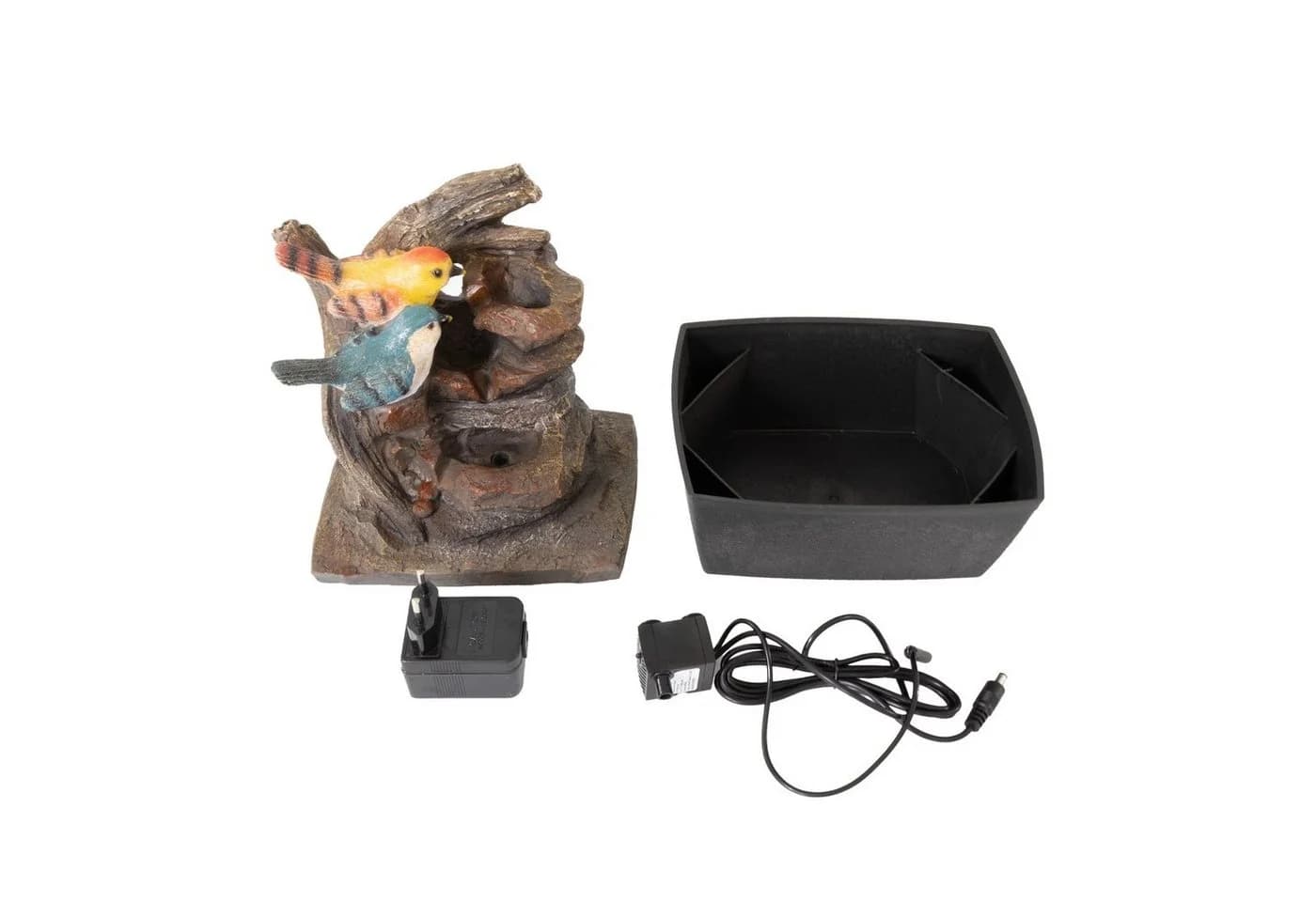Lemodo Zimmerbrunnen Motiv-Tischbrunnen mit Pumpe und LED-Beleuchtung Bunt