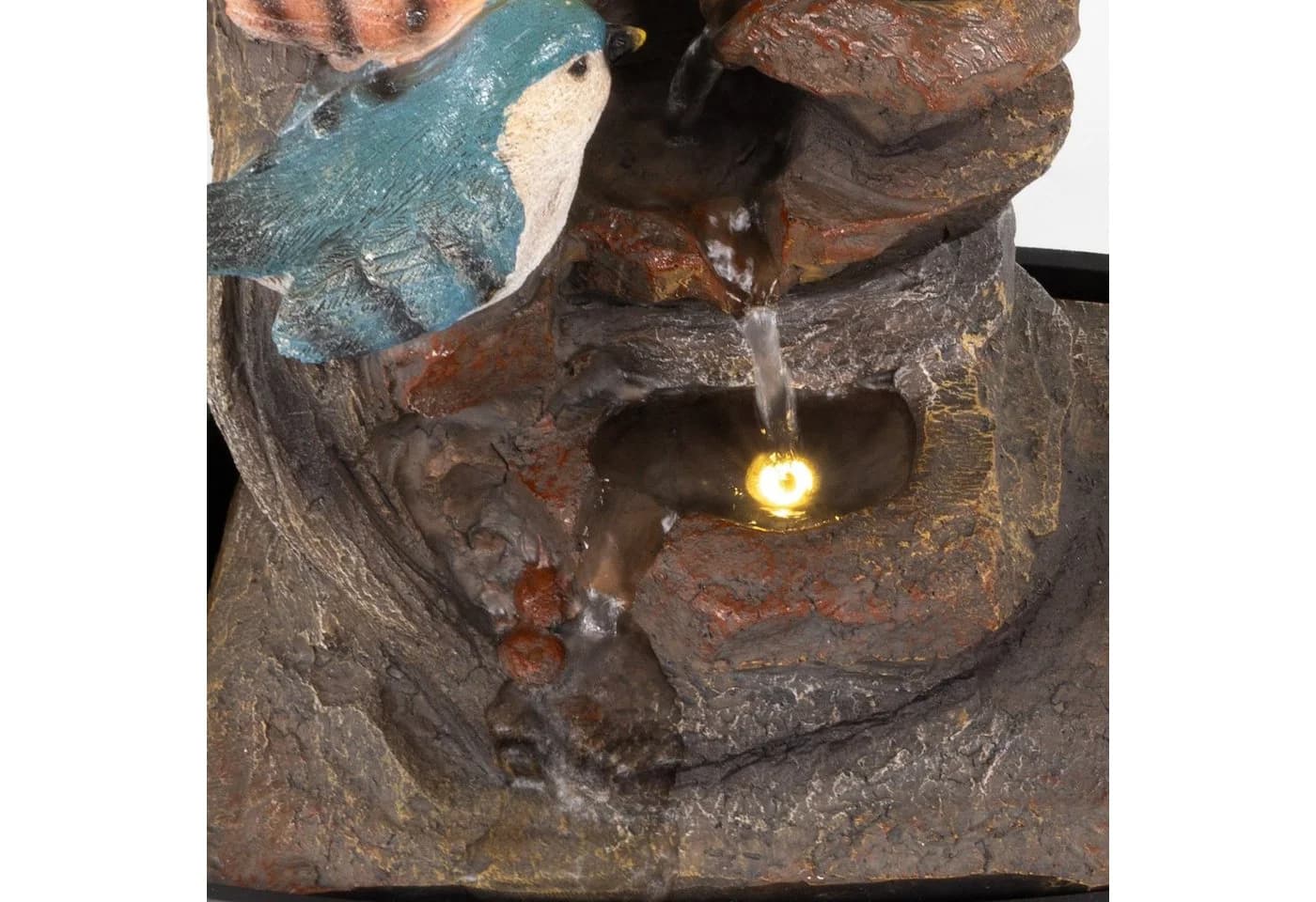 Lemodo Zimmerbrunnen Motiv-Tischbrunnen mit Pumpe und LED-Beleuchtung Bunt - Bild 5
