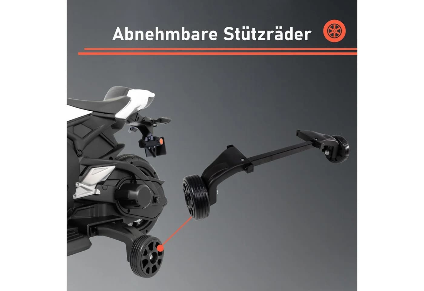 Lemodo Elektro-Kindermotorrad Honda weiß/schwarz - Bild 4