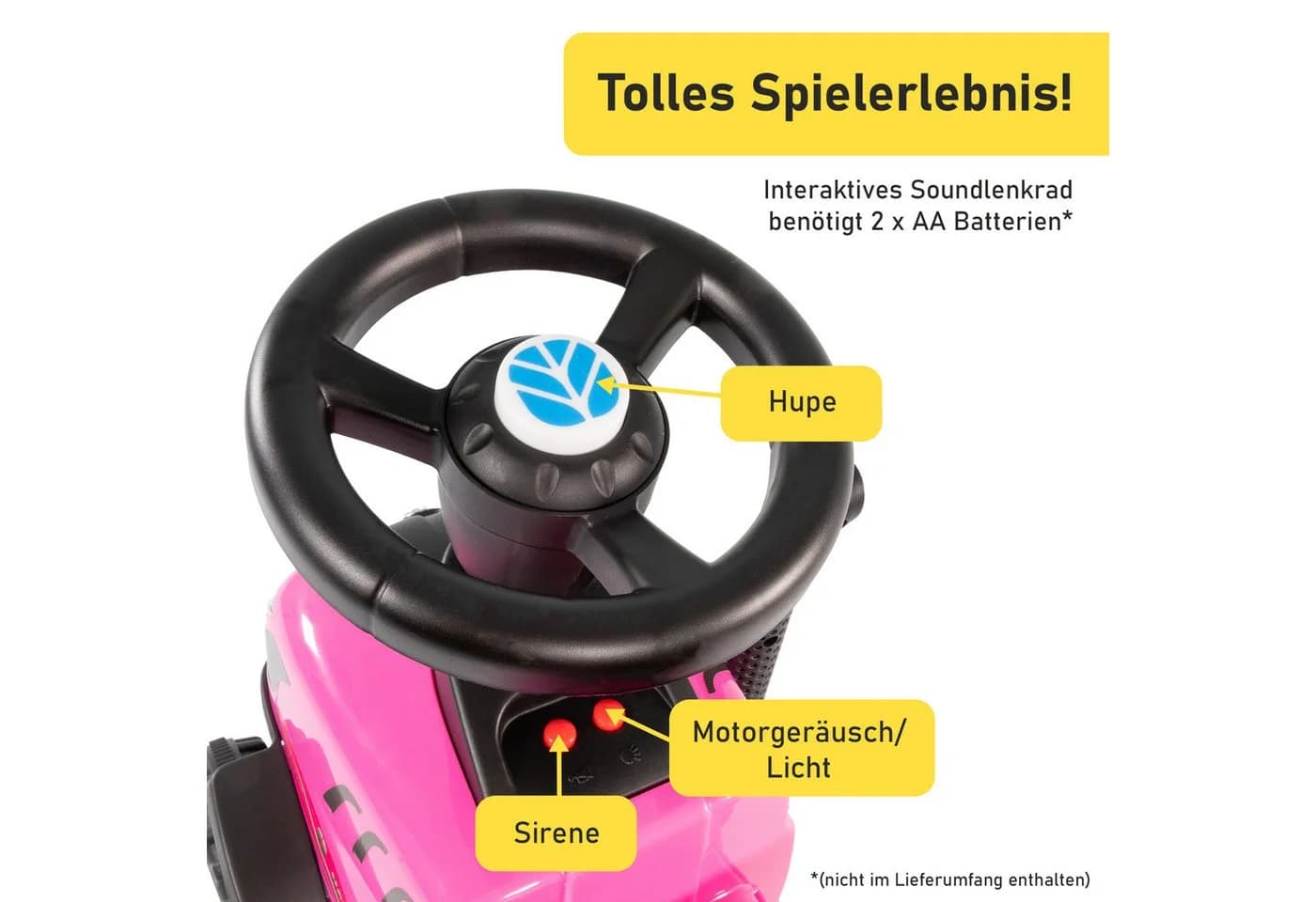 Lemodo Rutscherauto Traktor mit Anhänger und Zubehör für Kinder - Bild 4