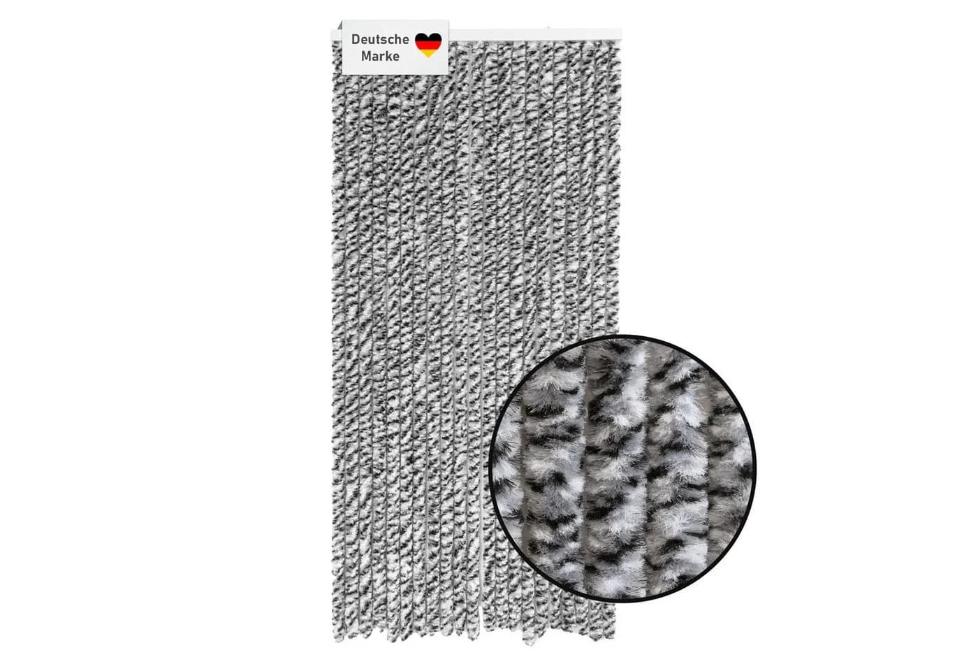Lemodo Insektenschutz-Vorhang anthrazit-weiß 90x200 cm - Bild 2